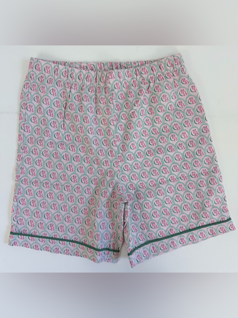 Short-Sleeve Button Up Kids Pink & Green Printed Pajama Short Set 12 NWOT - Picture 9 of 11